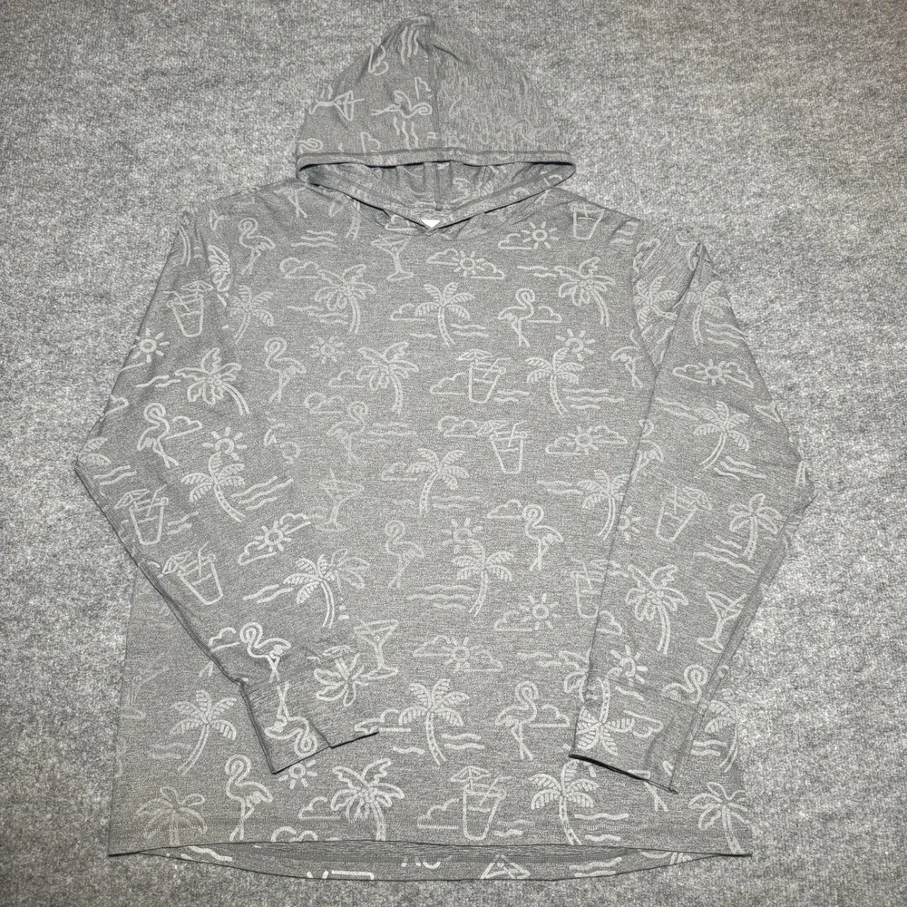 Chubbies Performance Hoodie Reflective‎ Cocktails Flamingo Palm Trees Men 2XL